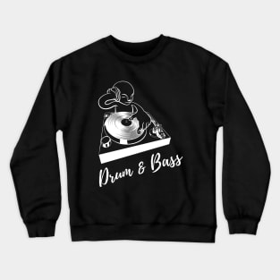 Drum n Bass Buddha DJ Mixing Vinyl Crewneck Sweatshirt